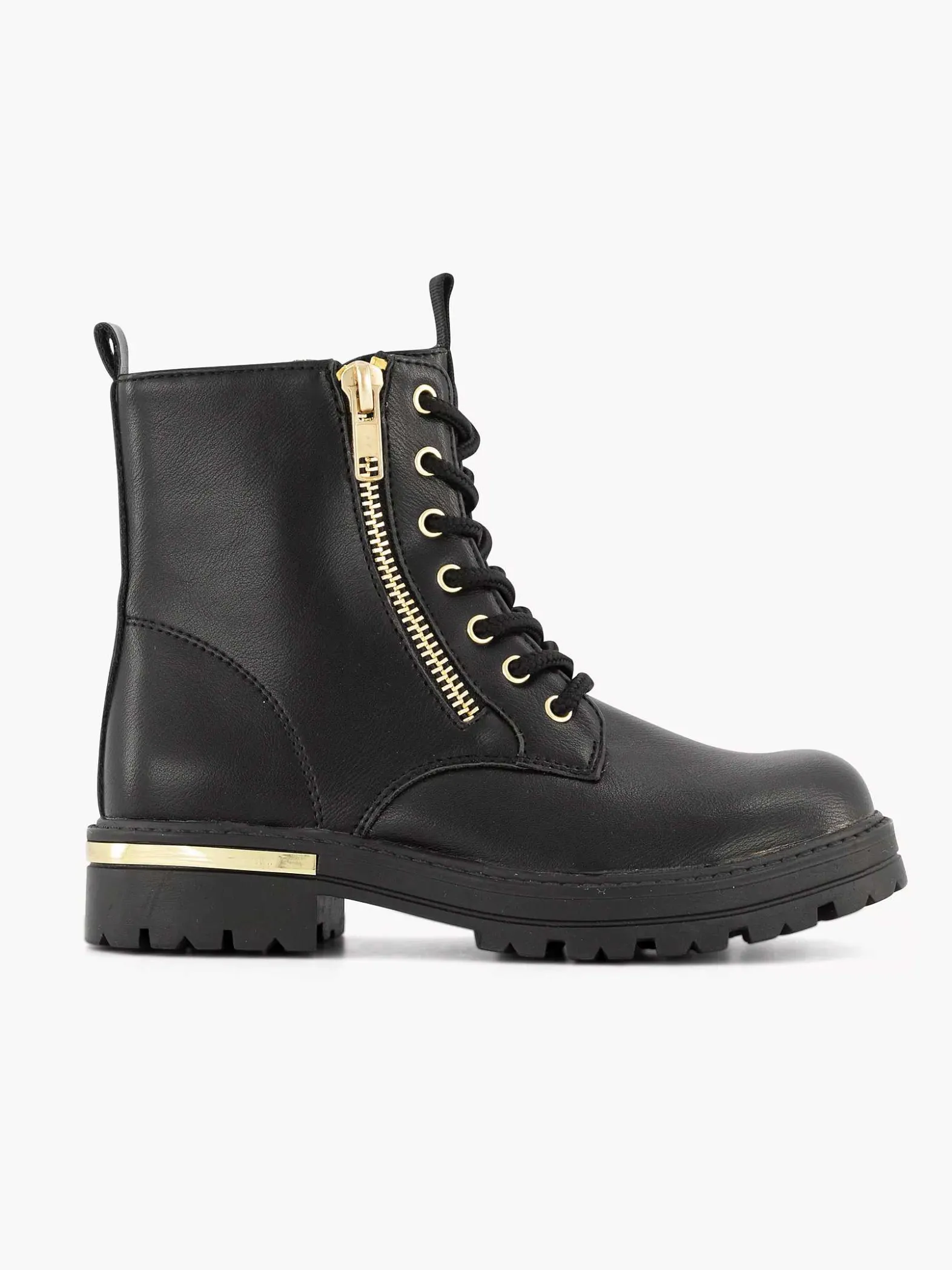 Graceland Zwarte Veterboot-Kinderen Jongensschoenen