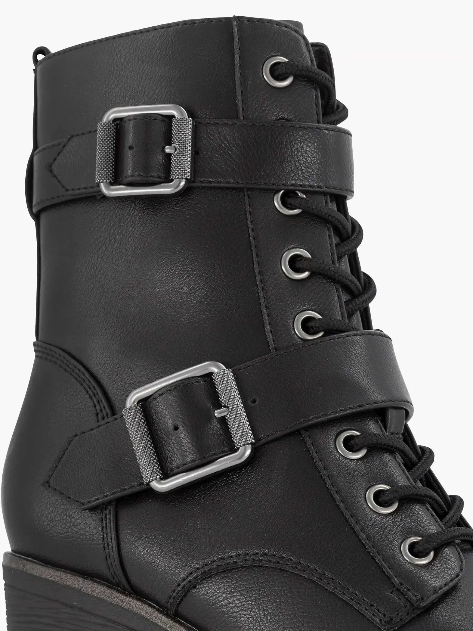 Graceland Zwarte Veterboot Hak-Dames Enkellaarzen & Boots