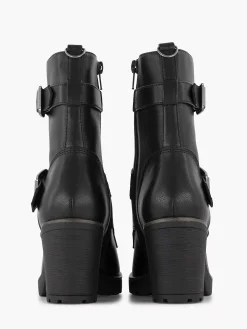 Graceland Zwarte Veterboot Hak-Dames Enkellaarzen & Boots