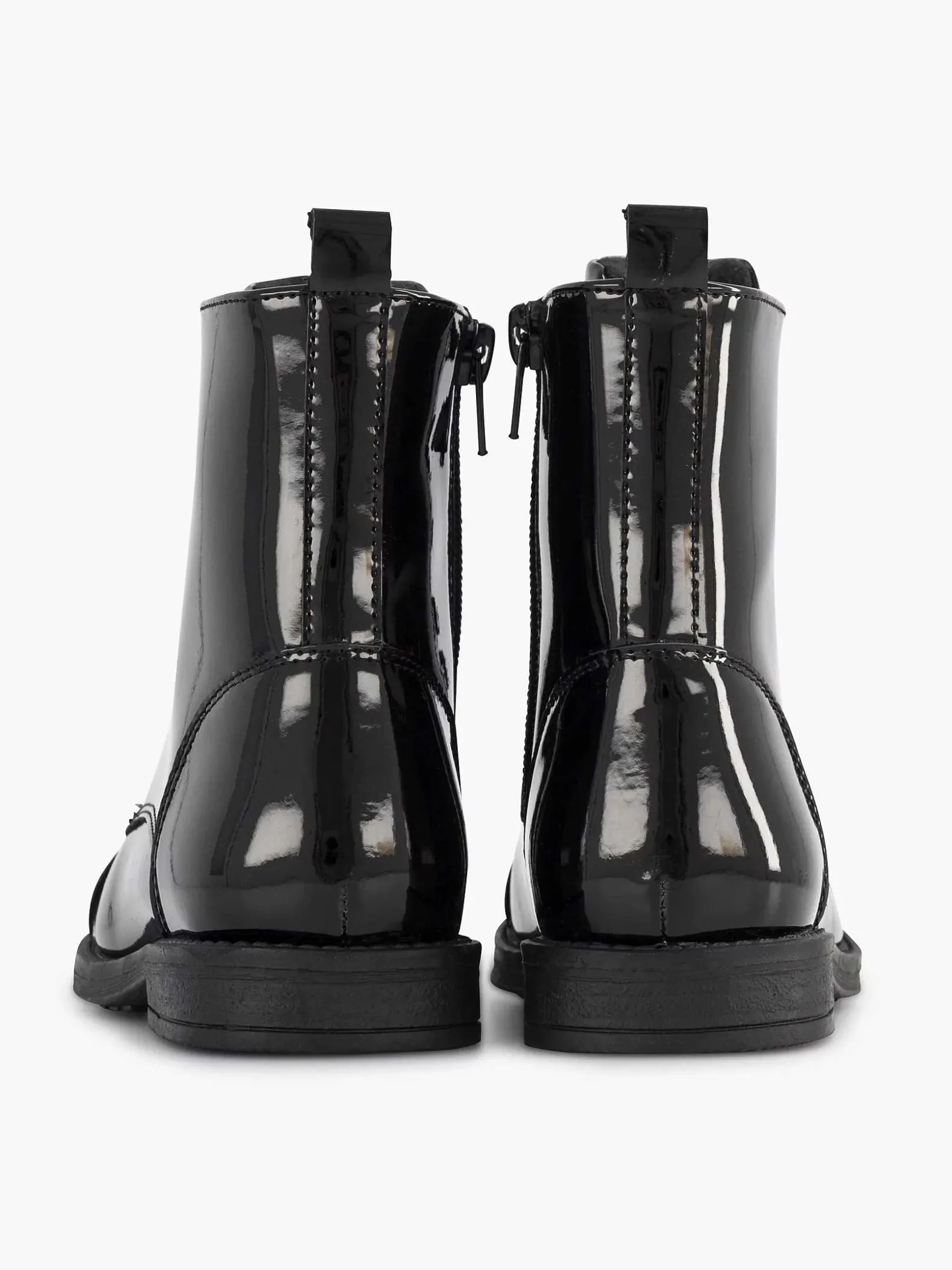 Graceland Zwarte Veterboot Lak-Kinderen Jongensschoenen