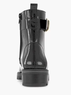 Graceland Zwarte Veterboot Lak-Dames Enkellaarzen & Boots