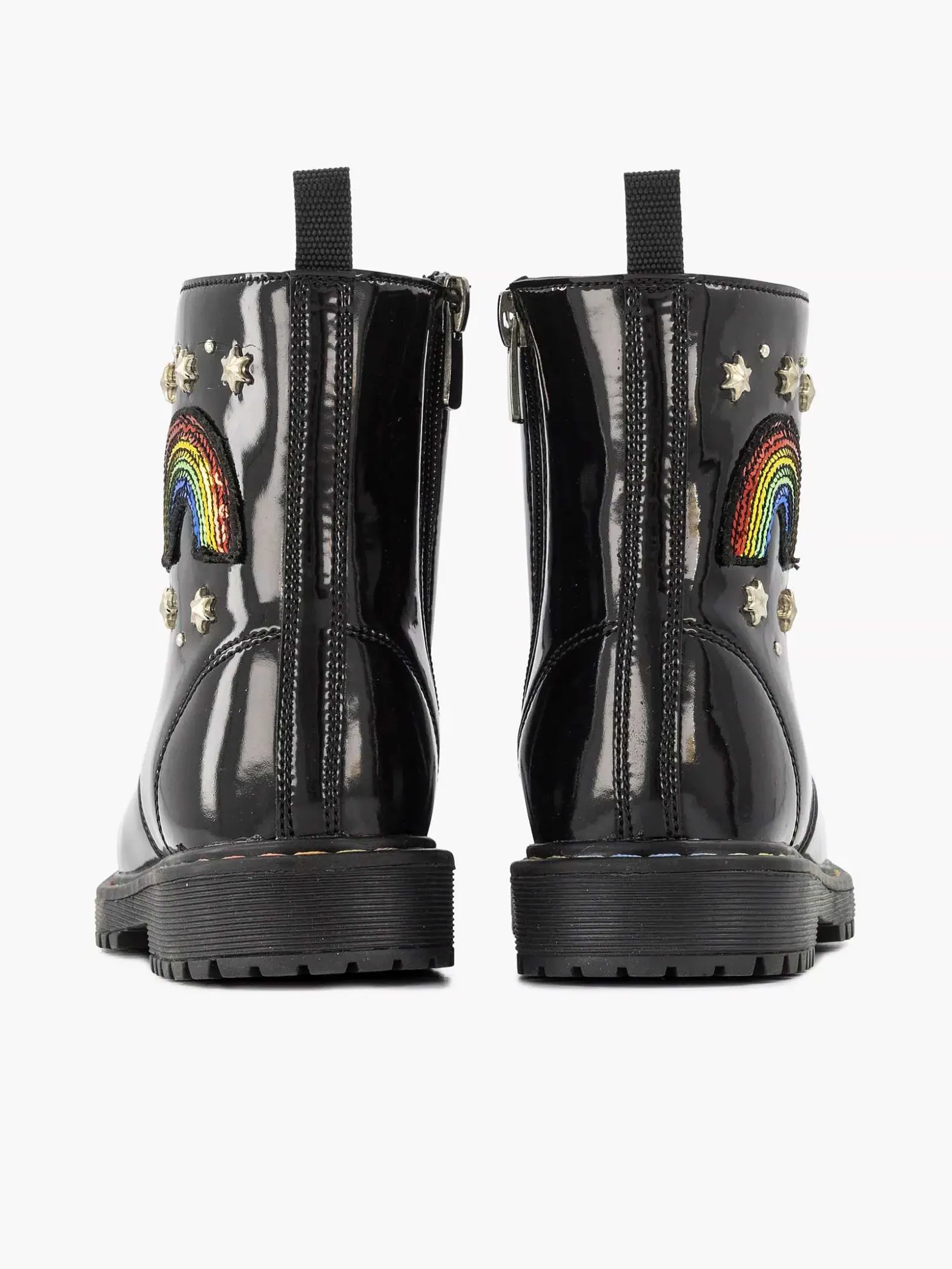 Graceland Zwarte Veterboot Regenboog-Kinderen Jongensschoenen