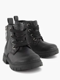 Graceland Zwarte Veterboot Sterretje-Kinderen Jongensschoenen