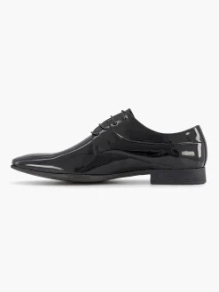 AM SHOE Zwarte Veterschoen Lak-Heren Geklede Schoenen