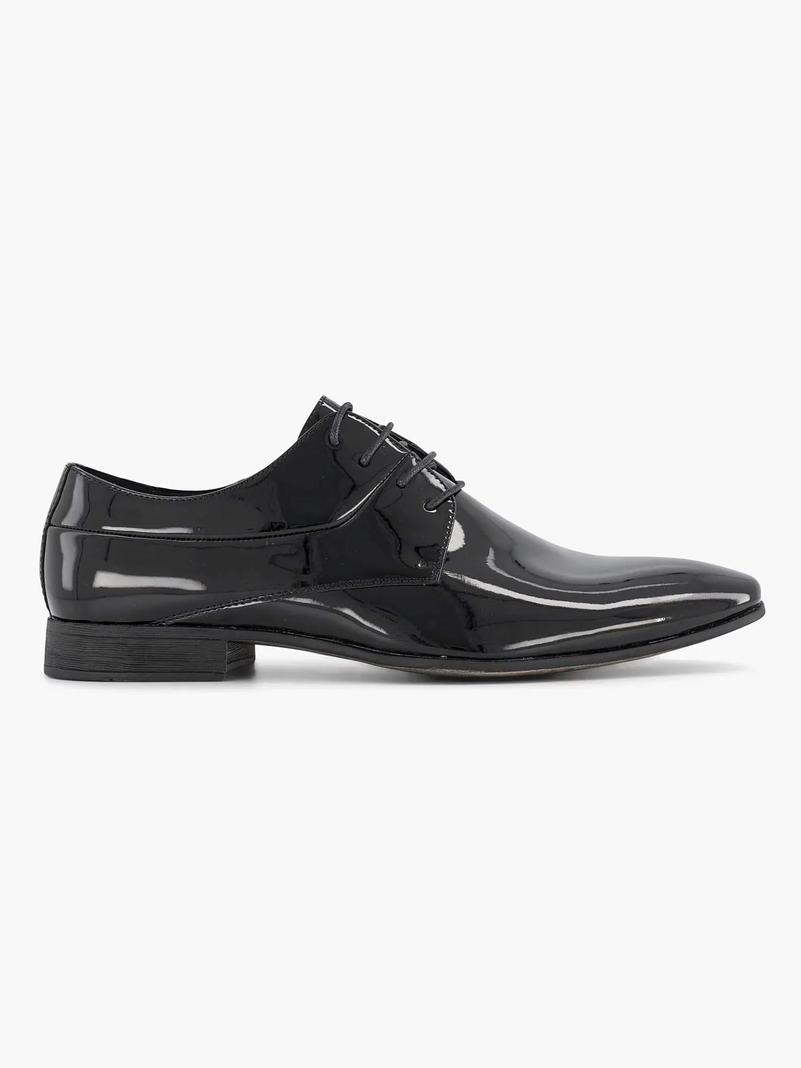 AM SHOE Zwarte Veterschoen Lak-Heren Geklede Schoenen