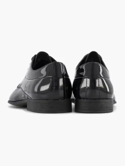 AM SHOE Zwarte Veterschoen Lak-Heren Geklede Schoenen