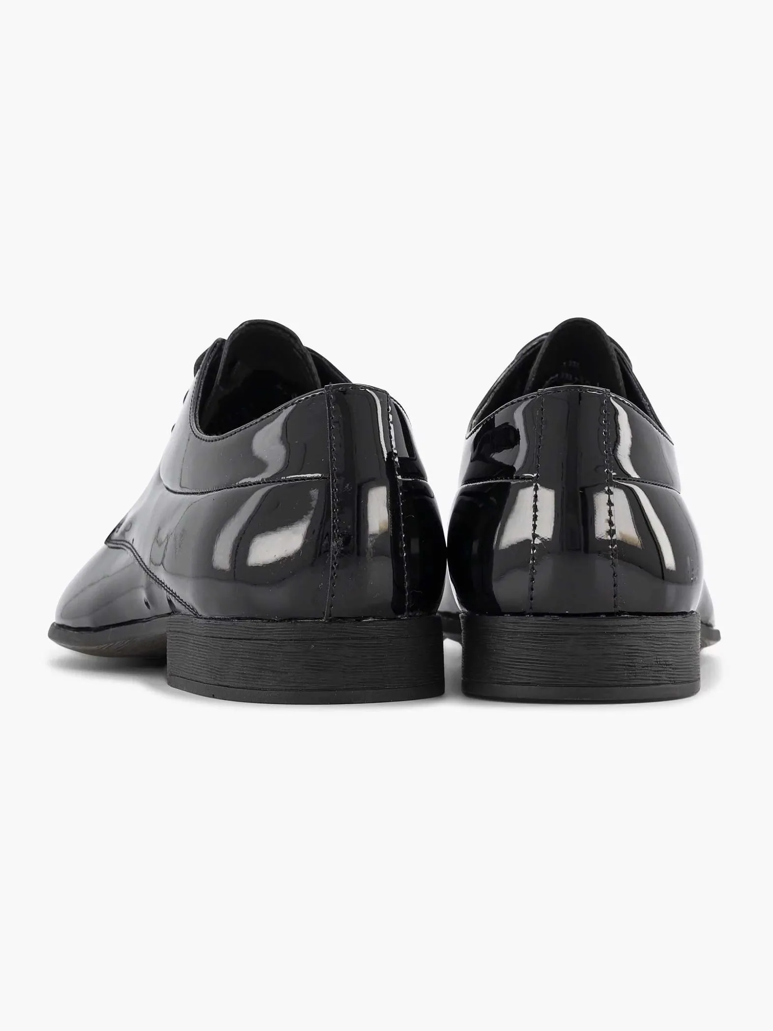 AM SHOE Zwarte Veterschoen Lak-Heren Geklede Schoenen